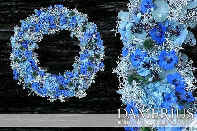 Blauer Trauer-Kranz von DAMERIUS